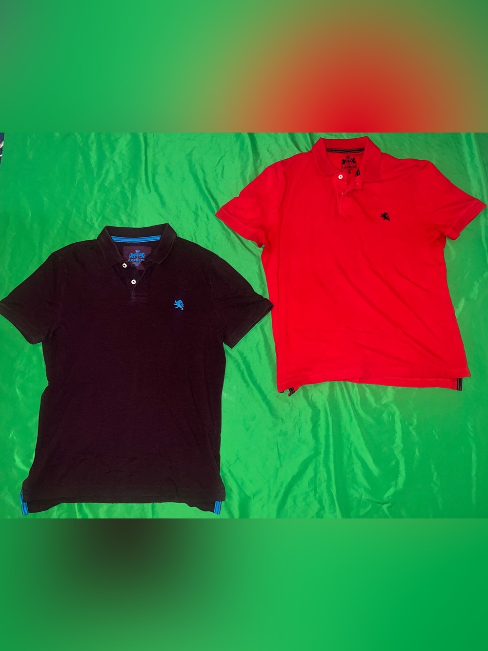 Express Men's Polo Shirt Bundle in Red and Purple size Medium